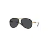 Versace Dark Grey Pilot Unisex Sunglasses Ve2260 100287 60 In Black