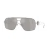 Versace Light Grey Mirror Silver Navigator Men's Sunglasses Ve2269 10006g 62