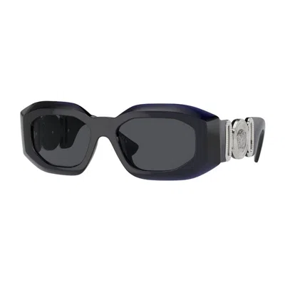 Versace Rectangular Frame Sunglasses In Gb1/87