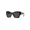 Versace Rectangular Cat Eye Sunglasses, 54mm In Brown
