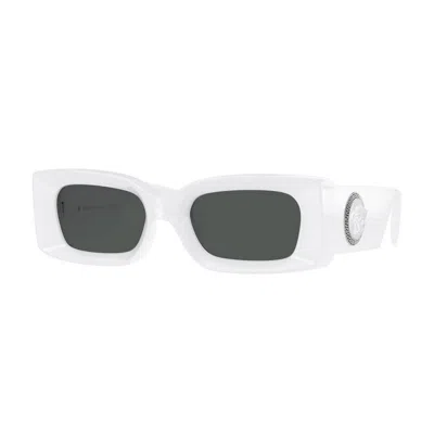 Versace Womens White Ve4474u Rectangle-frame Acetate Sunglasses