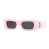 Versace Medusa-plaque Rectangular-frame Sunglasses In Pink