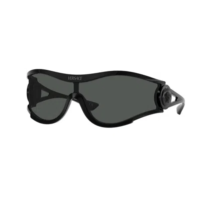 Versace Medusa Medallion Shield Sunglasses In Black