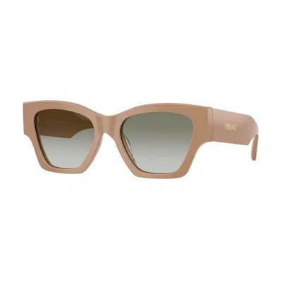 Versace 0ve4492u Signature 55178e Cammello Tinta Unita Sunglasses In Brown