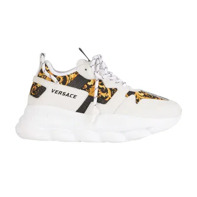 Pre-owned Versace Wmns Chain Reaction 2 'barocco Print - White' | Women's Size 37.5