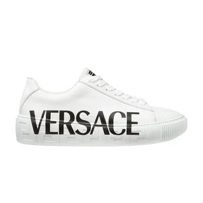 Pre-owned Versace Wmns Greca Low 'logo - White' | Women's Size 40.5