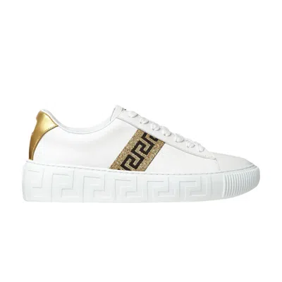 Pre-owned Versace Wmns Greca 'white Gold' | Women's Size 36