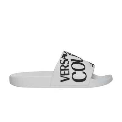 Pre-owned Versace Wmns Logo Slide 'white Black' | Women's Size 35
