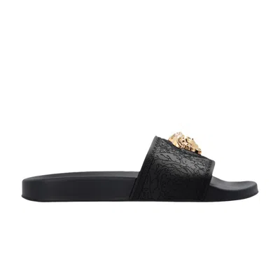 Pre-owned Versace Wmns Palazzo Medusa Pool Slide 'black' 2021 | Women's Size 40
