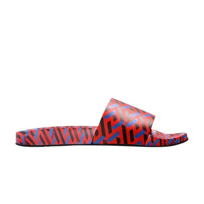 Pre-owned Versace Wmns Trésor De La Mer Slides 'orange Peel Regal Blue' | Women's Size 39