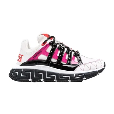 Pre-owned Versace Wmns Trigreca 'white Fuchsia' | Women's Size 40