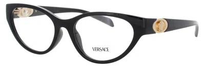 Versace Versa-style Acetate Eyeglasses 54-17-140, Demo Lenses, Case Included In Gb1 - Black / Demo