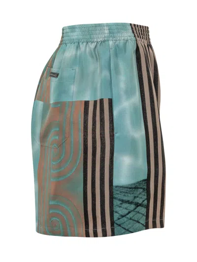 Versace Versatile Printed Shorts In Multicolor