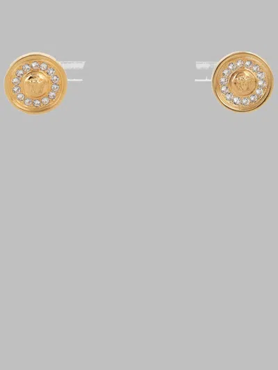 Versace Versatile Statement Drop Earrings For Women In Gold