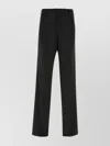 Versace Black Stretch Wool Pant In Black