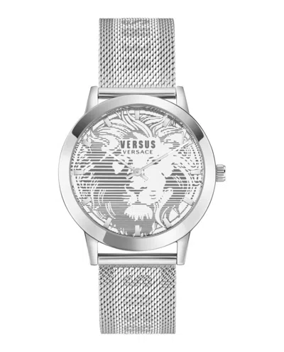 Pre-owned Versace Versus  Mens Barbes Domus 40mm Bracelet Fashion Watch In Silver