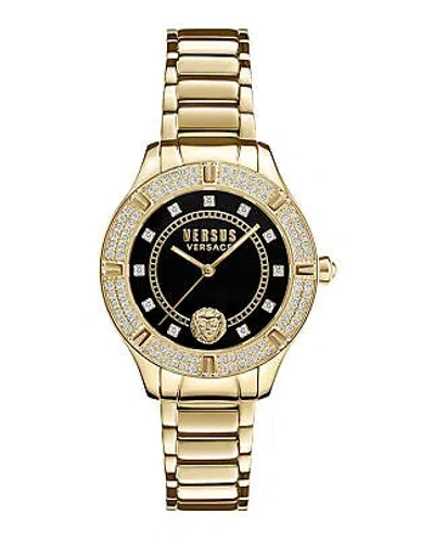 Pre-owned Versace Versus  Womens Canton Road Gold 36mm Bracelet Fashion Watch