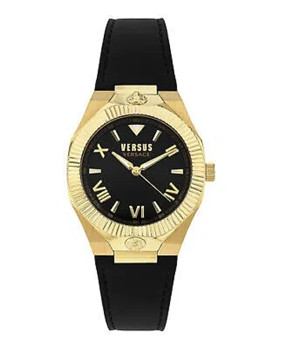 Pre-owned Versace Versus  Womens Echo Park Gold 36mm Strap Fashion Watch