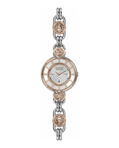 Pre-owned Versace Versus  Womens Les Docks Petite 30mm Bracelet Fashion Watch In Silver