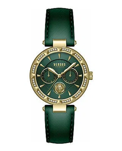 Pre-owned Versace Versus  Womens Sertie Green 36mm Strap Fashion Watch