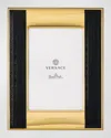 Versace Vhf11 Picture Frame, 4" X 6" In Gold-black