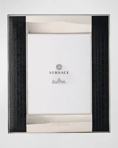 Versace Vhf11 Picture Frame, 8" X 10" In Silver-black