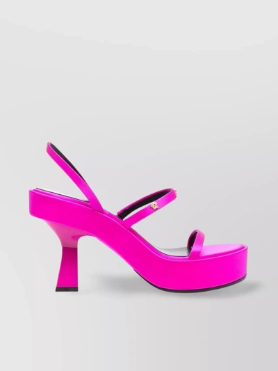 Versace Vibrant Chunky Heel Platform Sandals In Pink