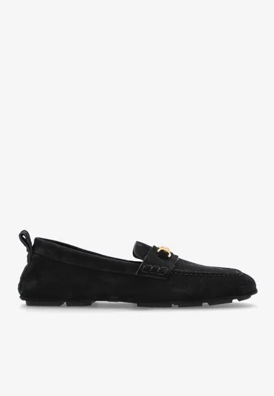 VERSACE VILLA SUEDE LOAFERS