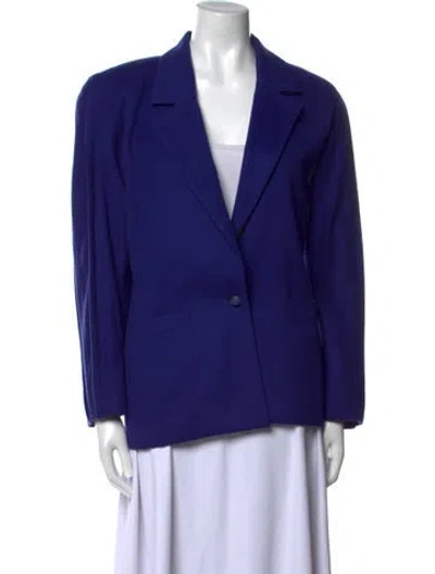Pre-owned Versace Vintage 1980's Blazer In Blue