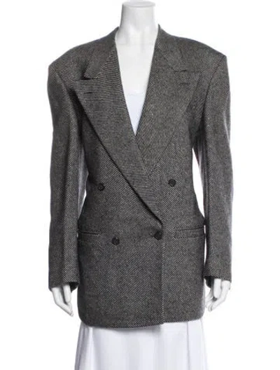 Pre-owned Versace Vintage 1980's Blazer In Blue