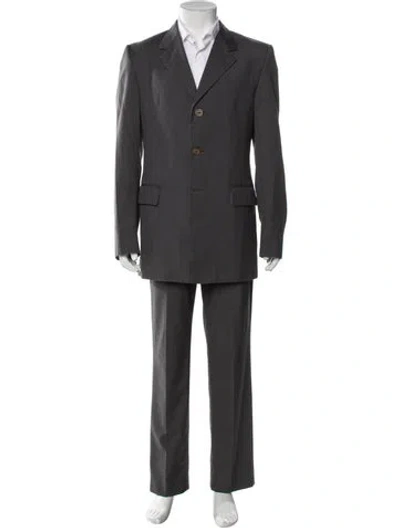 Pre-owned Versace Vintage 1980's Blazer In Gray