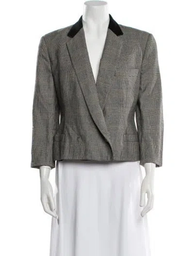 Pre-owned Versace Vintage 1980's Blazer In Gray