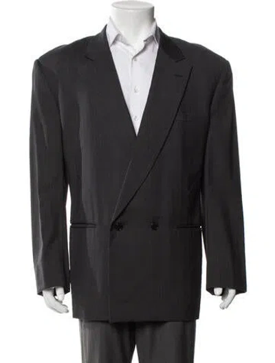 Pre-owned Versace Vintage 1980's Blazer In Gray