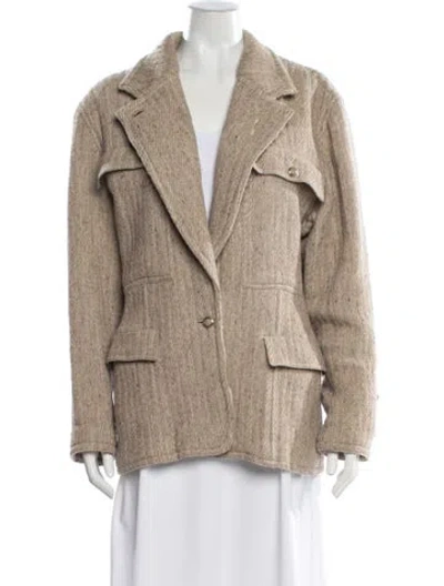 Pre-owned Versace Vintage 1980's Blazer In Neutral
