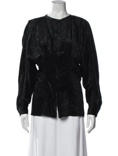 Pre-owned Versace Vintage 1980's Blouse In Black