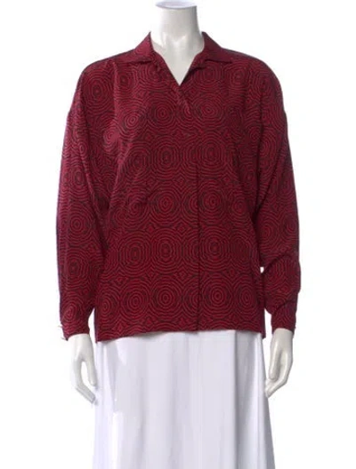 Pre-owned Versace Vintage 1980's Blouse In Black/red