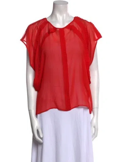 Pre-owned Versace Vintage 1980's Blouse In Red