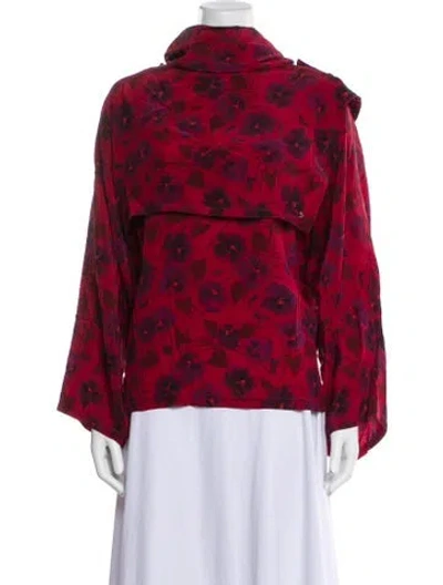 Pre-owned Versace Vintage 1980's Blouse In Red