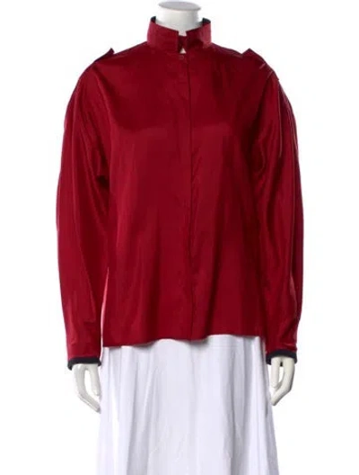 Pre-owned Versace Vintage 1980's Blouse In Red