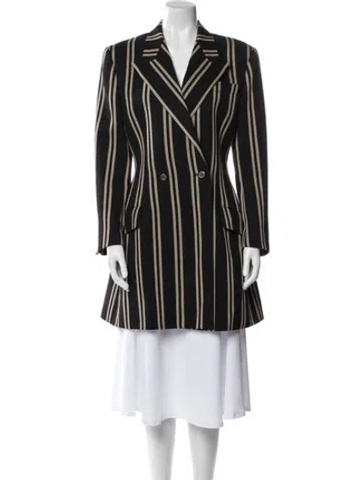 Pre-owned Versace Vintage 1980's Coat In Black