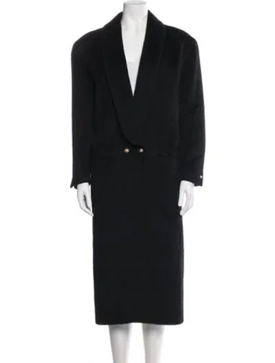 Pre-owned Versace Vintage 1980's Coat In Black