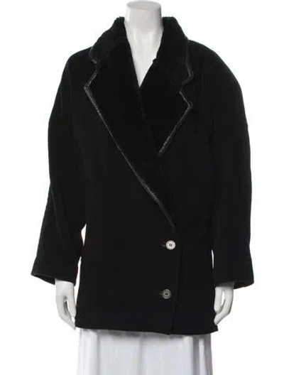 Pre-owned Versace Vintage 1980's Coat In Black