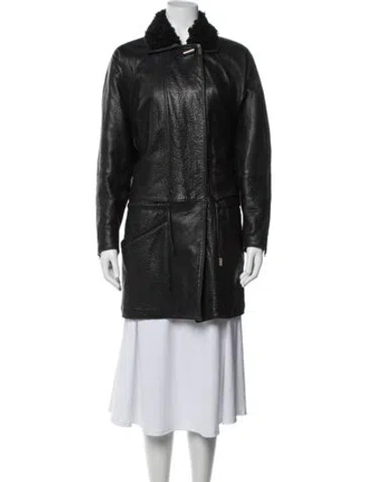 Pre-owned Versace Vintage 1980's Coat In Black