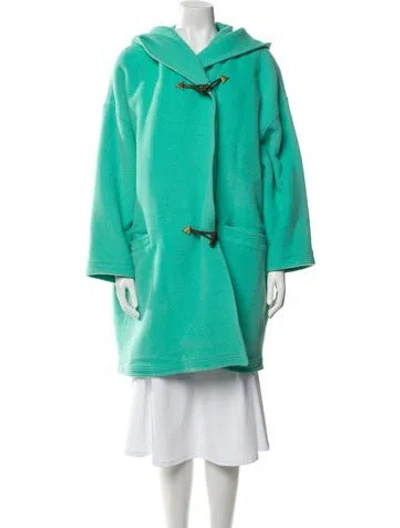 Pre-owned Versace Vintage 1980's Coat In Green