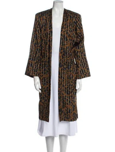 Pre-owned Versace Vintage 1980's Faux Fur Coat In Brown