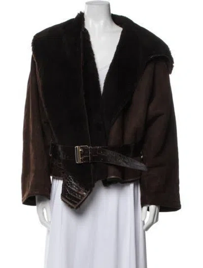 Pre-owned Versace Vintage 1980's Jacket In Brown