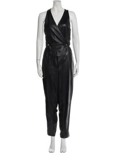 Pre-owned Versace Vintage 1980's Jumpsuit In Black