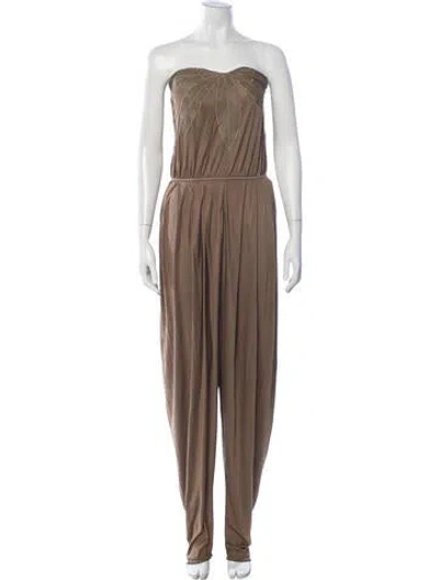 Pre-owned Versace Vintage 1980's Jumpsuit In Brown