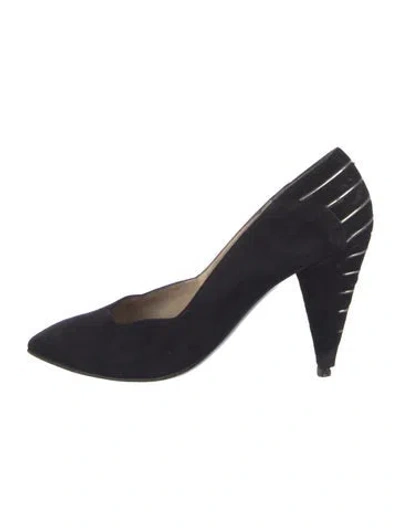 Pre-owned Versace Vintage 1980's Pumps In Black