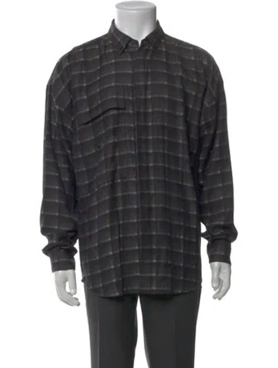 Pre-owned Versace Vintage 1980's Shirt In Black